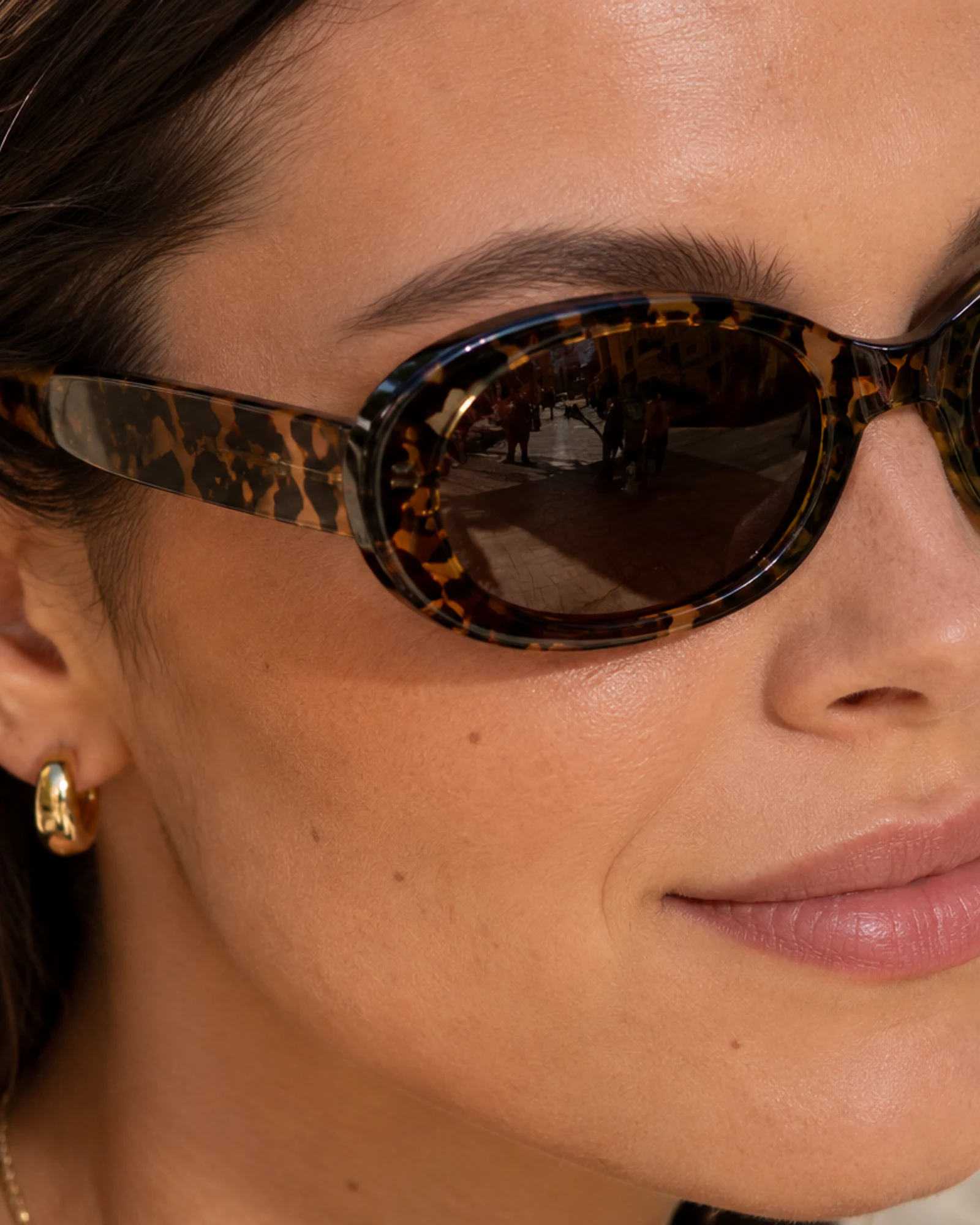 Ochelari de soare dama A.KJÆRBEDE ANMA – Black / Yellow Tortoise