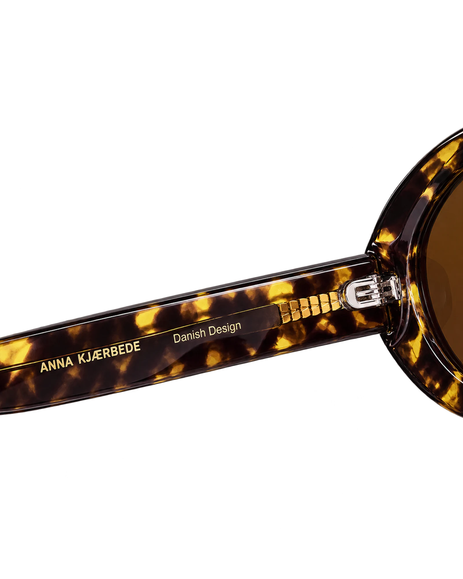 Ochelari de soare dama A.KJÆRBEDE ANMA – Black / Yellow Tortoise — imagine 4