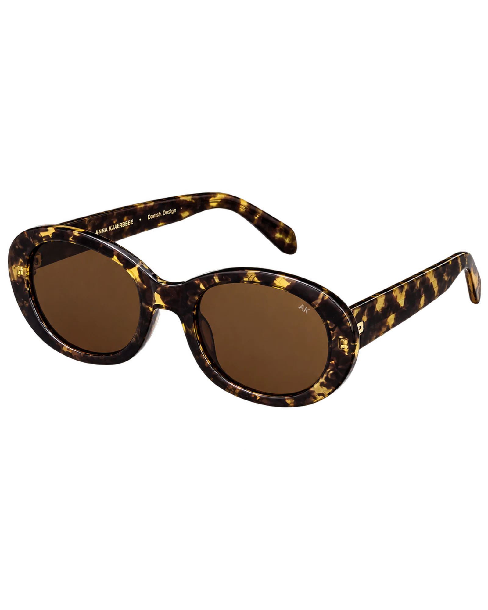 Ochelari de soare dama A.KJÆRBEDE ANMA – Black / Yellow Tortoise — imagine 1